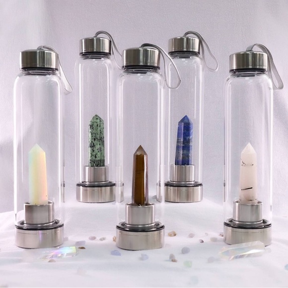Soji Citrine Quartz Crystal Water Bottle - Picture 1 of 6